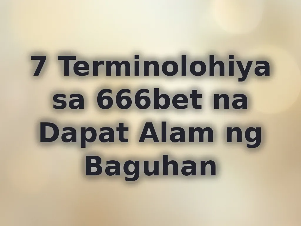 Casino terms guide