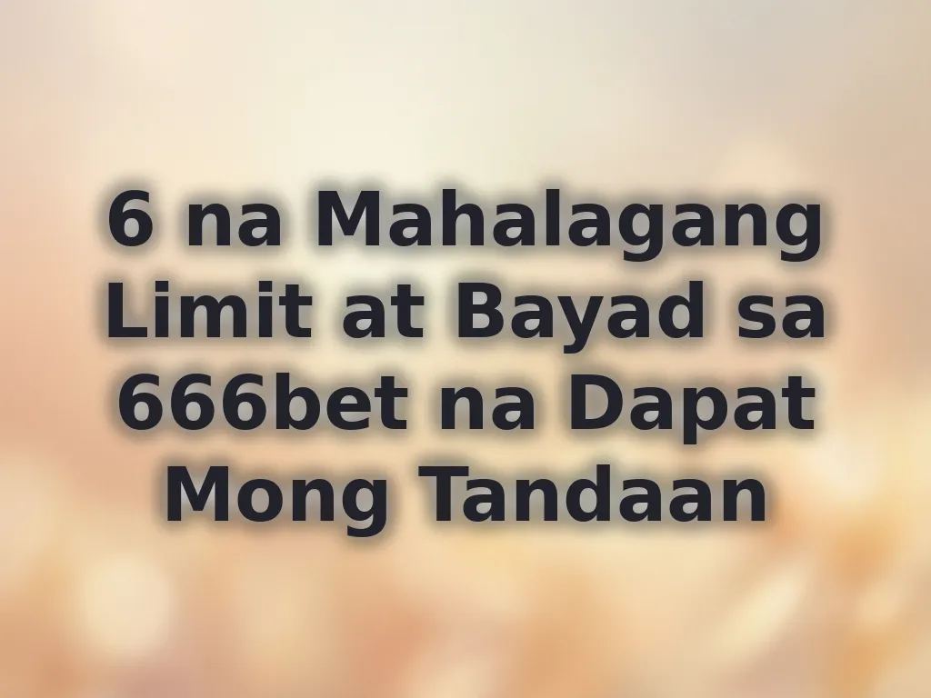 Betting limits guide